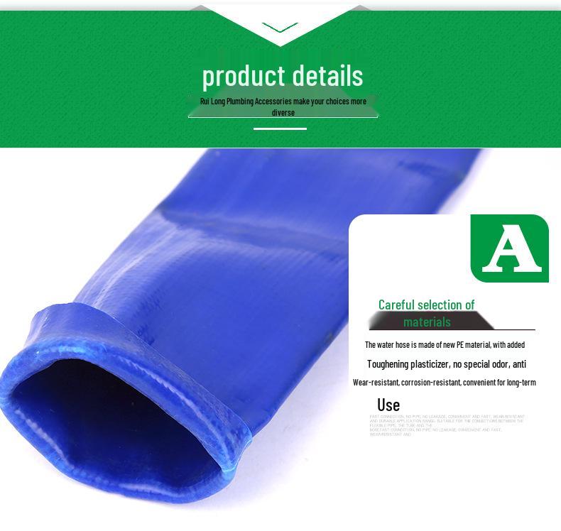 ПВХ шланг высокого давления с резиновым покрытием - Синий и Желтый для сельскохозяйственного орошения