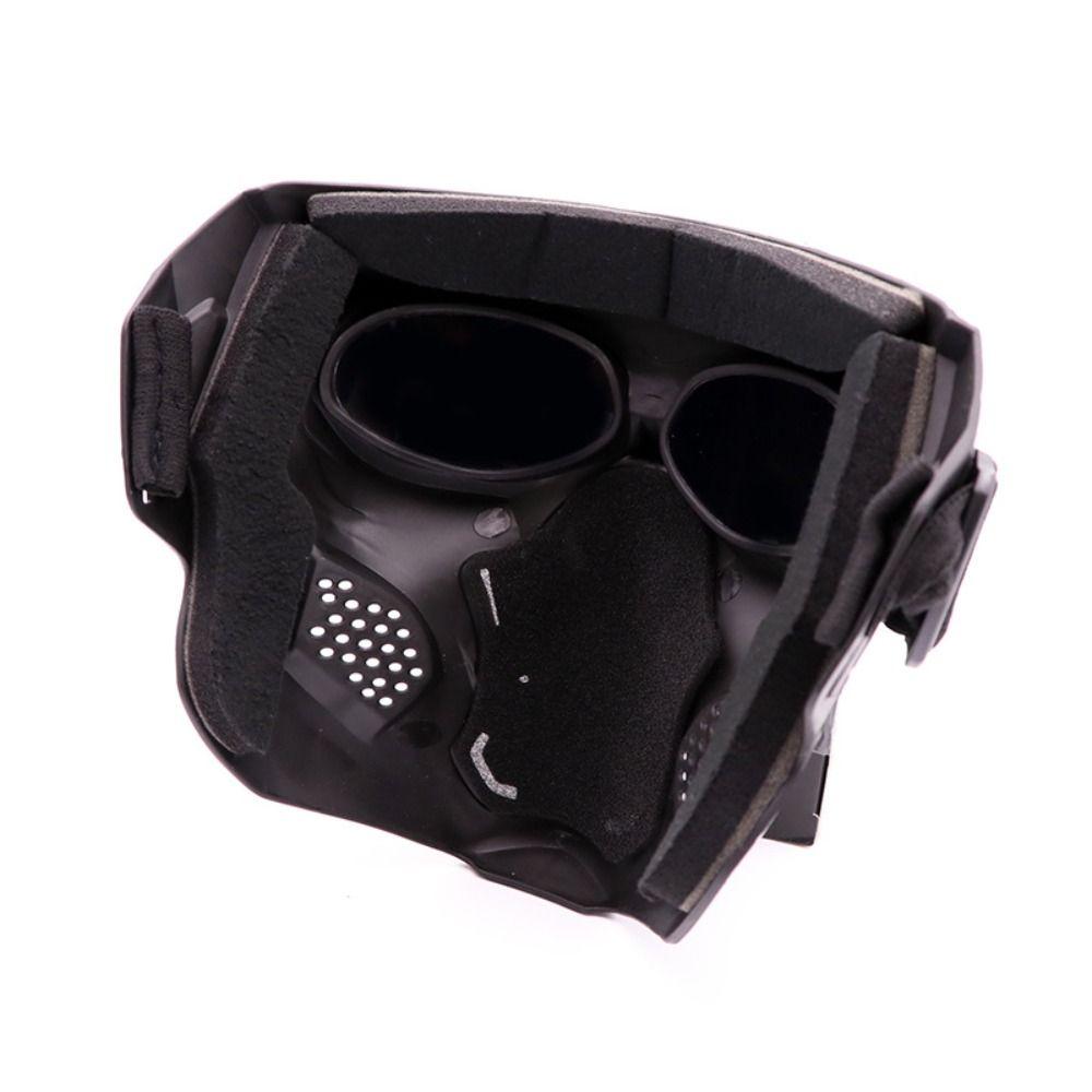 Зеркальная маска для лица, череп, очки в форме призрака, маска с черепами для мотокросса, маска для верховой езды, мотоциклетные очки