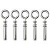 5pcs Silver Expansion Bolts 304 Stainless Steel Expansion Eyebolt  Wall Concrete Brick Anchor