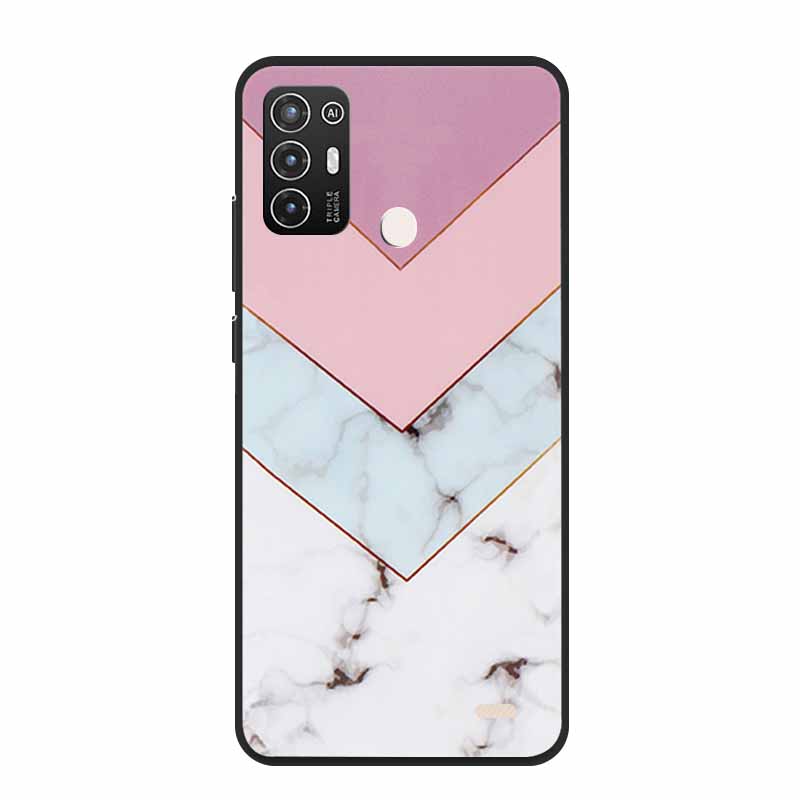 For ZTE Blade A52 / A52 Lite Case A72 4G 5G Marble Soft TPU Silicone Phone Cover for ZTE Blade A52Lite Bumper Shockproof Shell