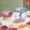 Household Mini Garlic Chopper & Vegetable Cutter - Thickened Hand-Pull Design for Garlic Paste and Puree