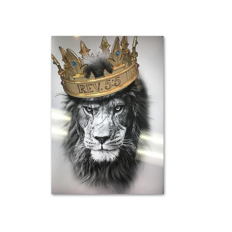 Король Лев, художественные холсты с животными, постеры и принты, современная живопись, настенные панно для гостиной, украшения дома, Cuadros