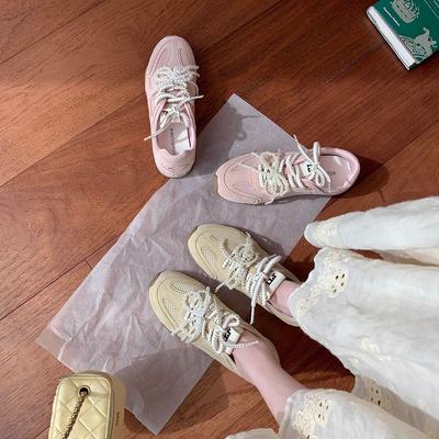 Виноградная мать studiolee увеличение роста на 3,5 см девушка жемчужная кожа повседневный стиль балетные тренировочные туфли на платформе женские