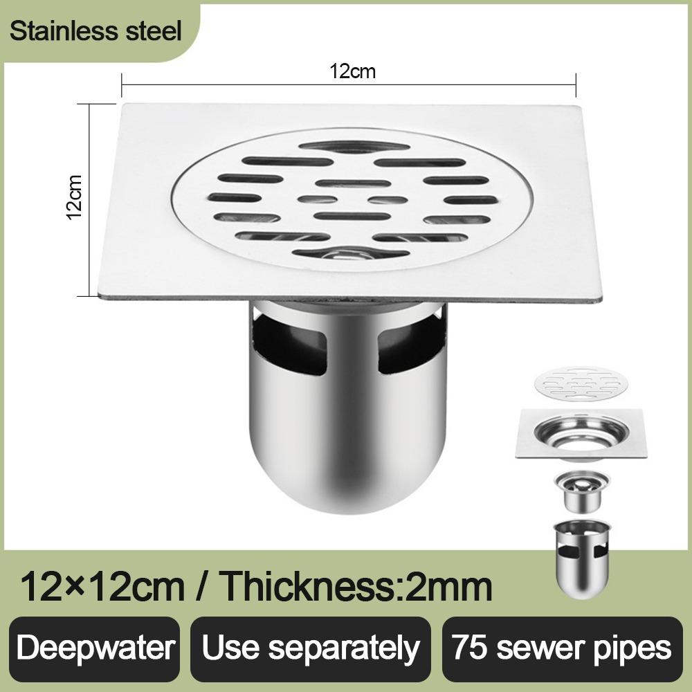 Square Sink Strainer Stainless Steel Drain Filter  Bathroom Washing Machine Accessories