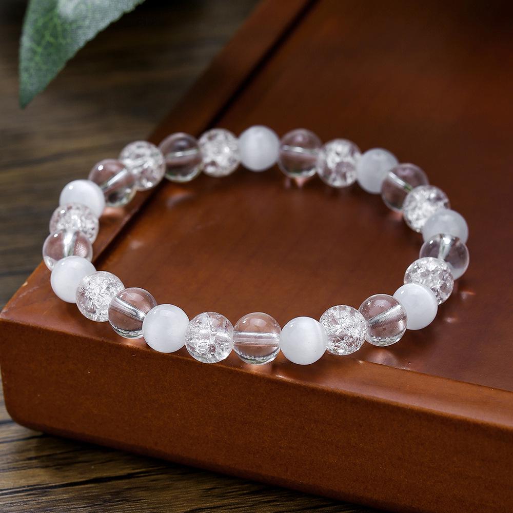 Европейский Кристальный Браслет из Тигрового Глаза на Эластичной Основе, Украшения из Натуральных Каменных Бусин