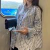 Мужская летняя повседневная рубашка с длинным рукавом и геометрическим принтом — модный корейский стиль