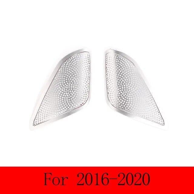 Для BMW 7 серии F01 F02 F03 F04 G11 G12 2009-алюминиевый сплав двери автомобиля тройной динамик сетка крышка наклейка автомобильные аксессуары