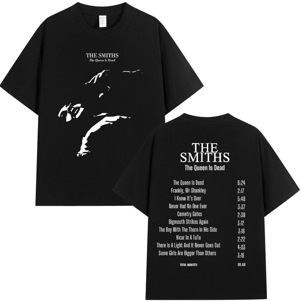 The Smiths Футболка The Queen Is Dead 1980-е Инди Моррисси Оверсайз Футболка Винтажная Панк-рок Группа Футболки Уличная одежда Унисекс