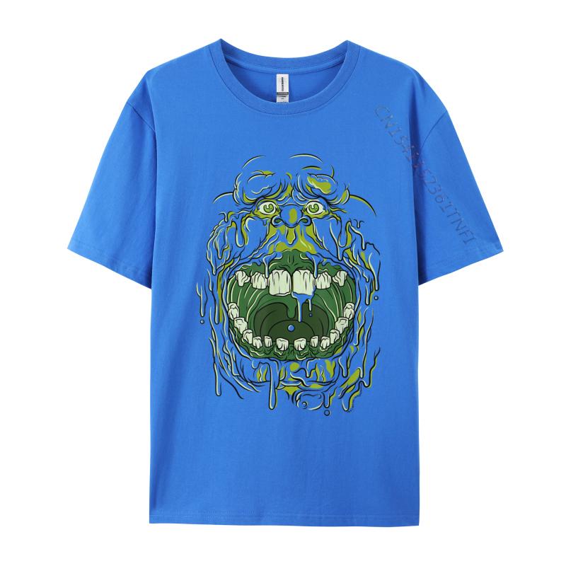 Слимер Лицо Хэллоуин Костюм Повседневные Футболки Оптом Camisa Досуг Хлопок Студент Роскошные Дизайнерские Футболки