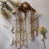 New Lace Long Scarf Embroidered Small Flower Silk Female Korean Version Literary Retro Versatile Decorative Shawl Summer