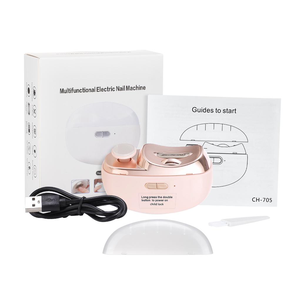 2 в 1 электрическая машинка для стрижки ногтей, фреза для маникюра, полировки ногтей, автоматический триммер для взрослых и детей, шлифовальный станок для ногтей