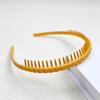 Solid Color Teeth Matte Hair Hoop Acrylic Non-slip Hairband Hair Band   Make Up