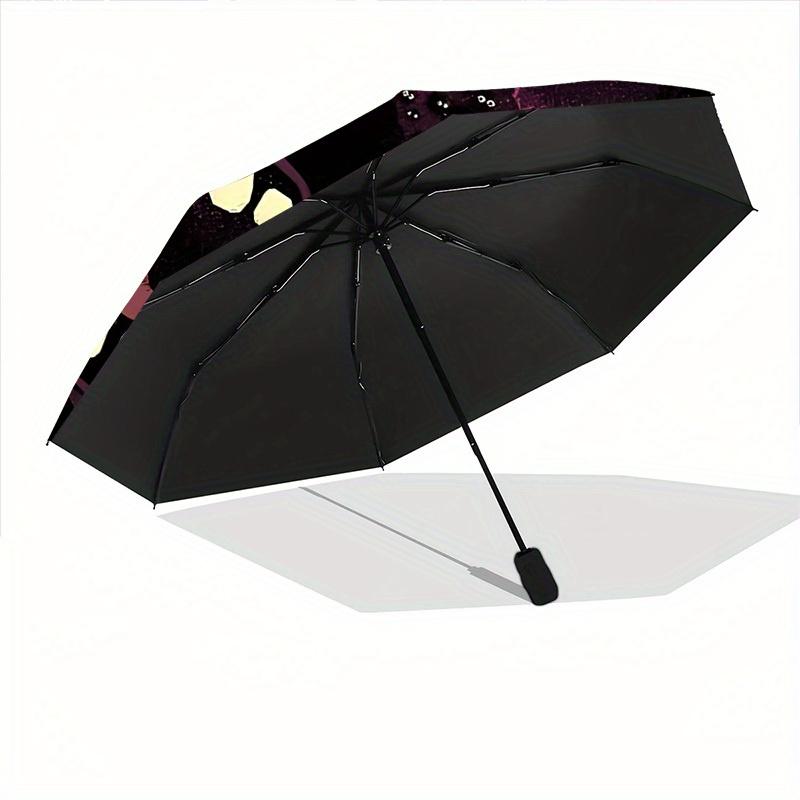 1pc Spirited Away No-Face Windproof Automatic Umbrella, Lightweight for Women/Men, Perfect Christmas Gift a0811212