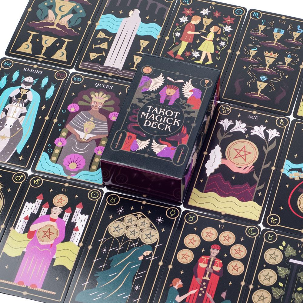 Колода Таро Магии Настольные Карты Оракула для Вечеринки Гадания и Духовного Озарения Настольная Игра
