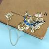 Animal Shape Page Clip Hollow Book Mark Chinese Style Bookmark Retro Book Clip Metal Bookmark