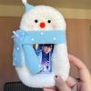 Милый плюшевый держатель для карт в виде снеговика, плюшевый держатель для фотокарточек, мультяшный держатель для фотокарточек, протектор для удостоверений, кредитных карт, пропусков