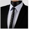Wedding Partywear Men's Stylish Black Neck Tie Genuine Soft Leather Lambskin