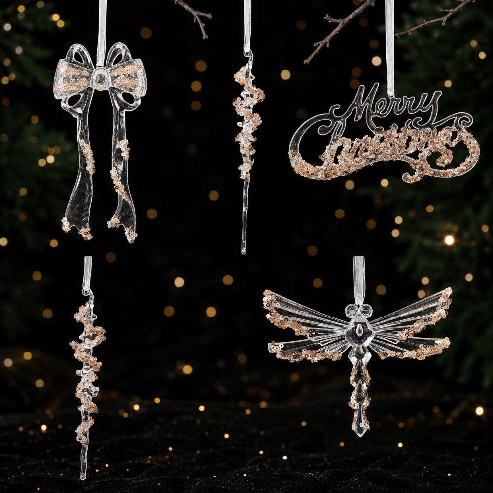 Acrylic Christmas Hanging Pendants Lightweight Merry Christmas Ornament Christmas Decor