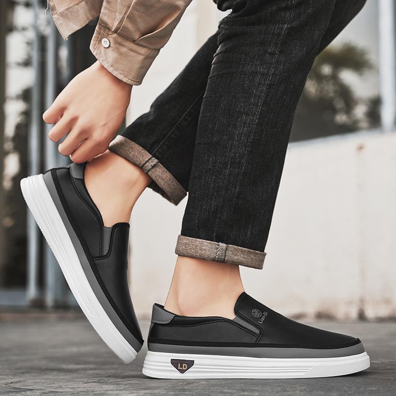 Мужские кроссовки для бега без застежек, кроссовки для студентов, черные кроссовки для скейтбординга, большие размеры