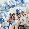 Kit de décoration de fête - Macaron bleu ballon guirlande arche - Multicolore - Adulte