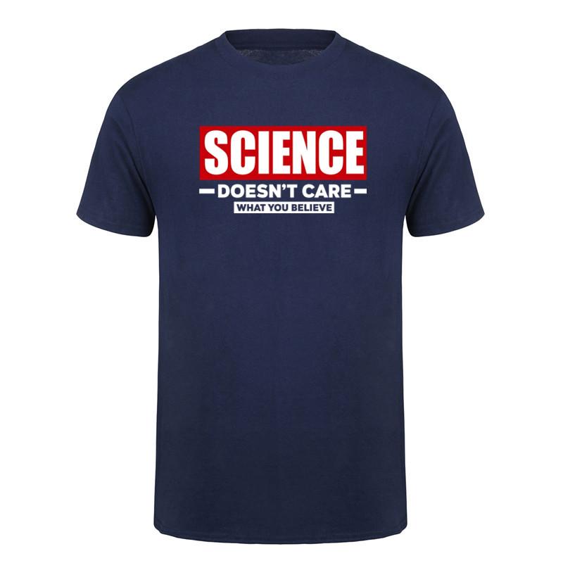 New Science Doesnt Care What You Believe Funny Science T Shirts Summer Cotton Men Tshirts Oversized Tops Unisex Tshirt DY