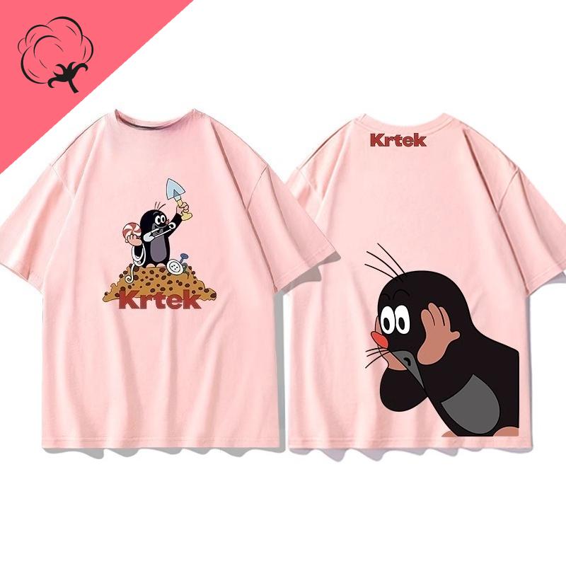 The Mole Krtek Story Vintage Anime Shirt 100 Cotton Boy Girl Oneck Streetwear Graphic Tshirts Casual Funny Y2k Clothes
