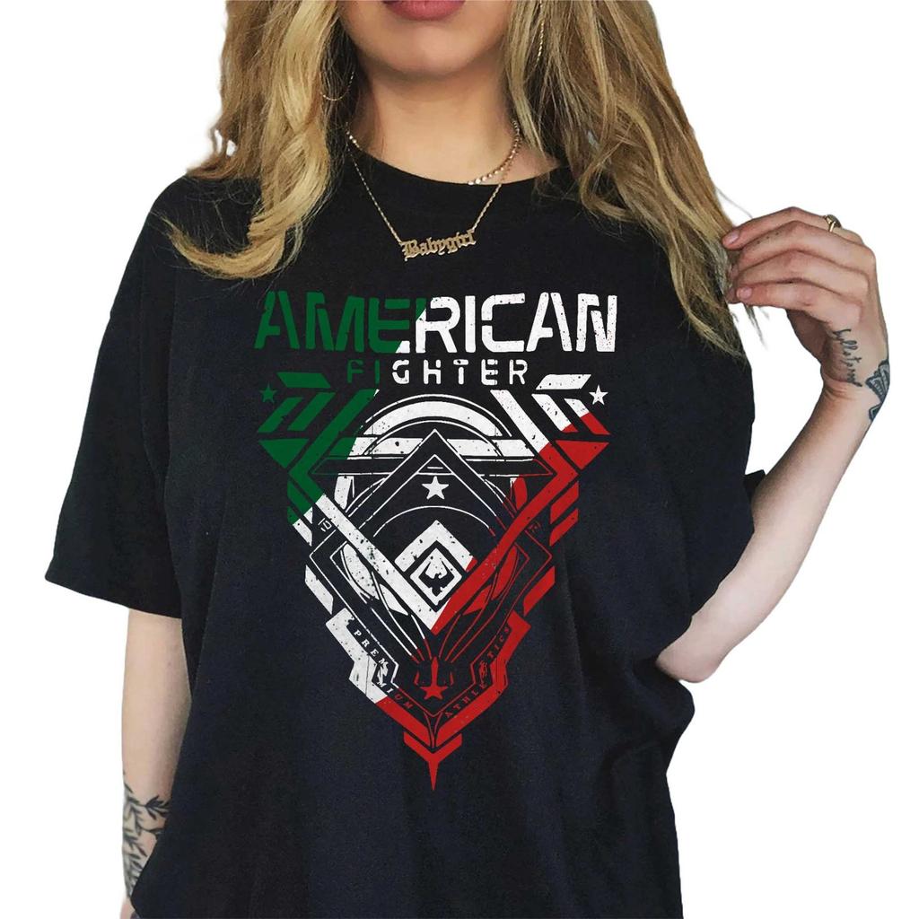 American Patriot Fighter Graphic T-Shirt, Vintage Military Pride Unisex Tee
