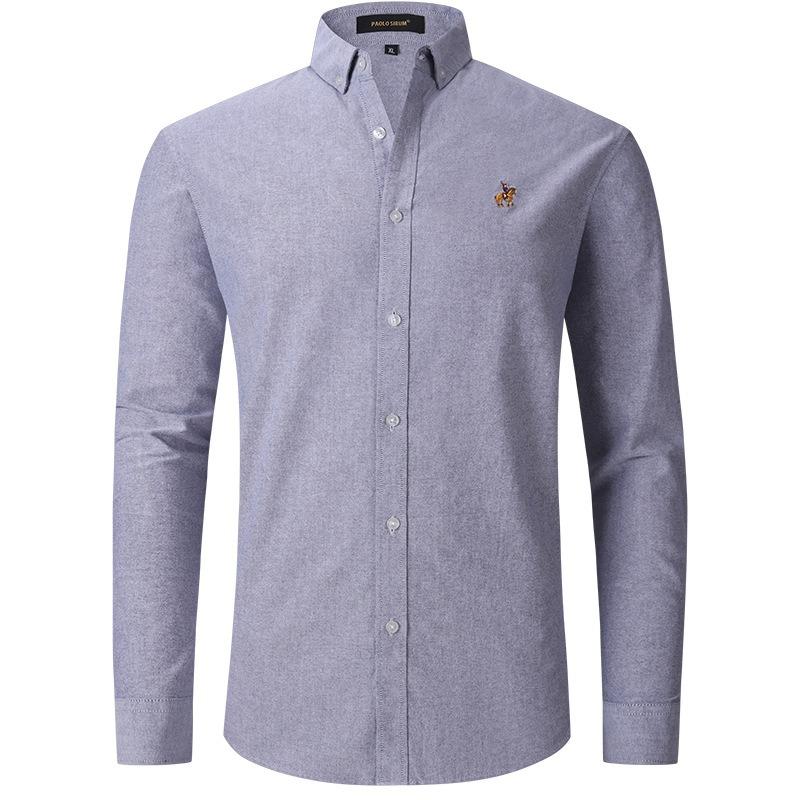 Мужская хлопковая рубашка Oxford STORN с длинным рукавом Business Casual