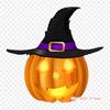 Halloween Pumpkin With Hat Jack O' Lantern Halloween Iron On Heat Transfer Printing Vinyl Patches Sticker for Clothes DIY Appliques Washable Patches