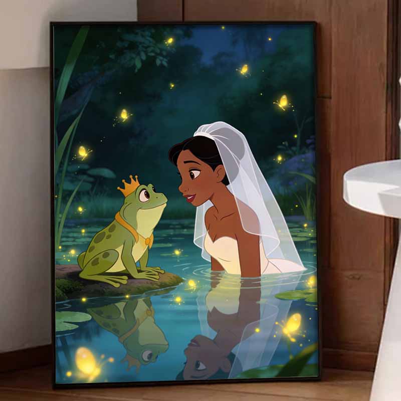 Disney Diamond Painting Kit Princess Frog Style Home Decor Craft Perfect Gift Idea Diamond Art