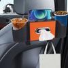 Mobile Phone Stand Backseat Storage Box Hanging Style Vehicle Tissue Box Car Interior
