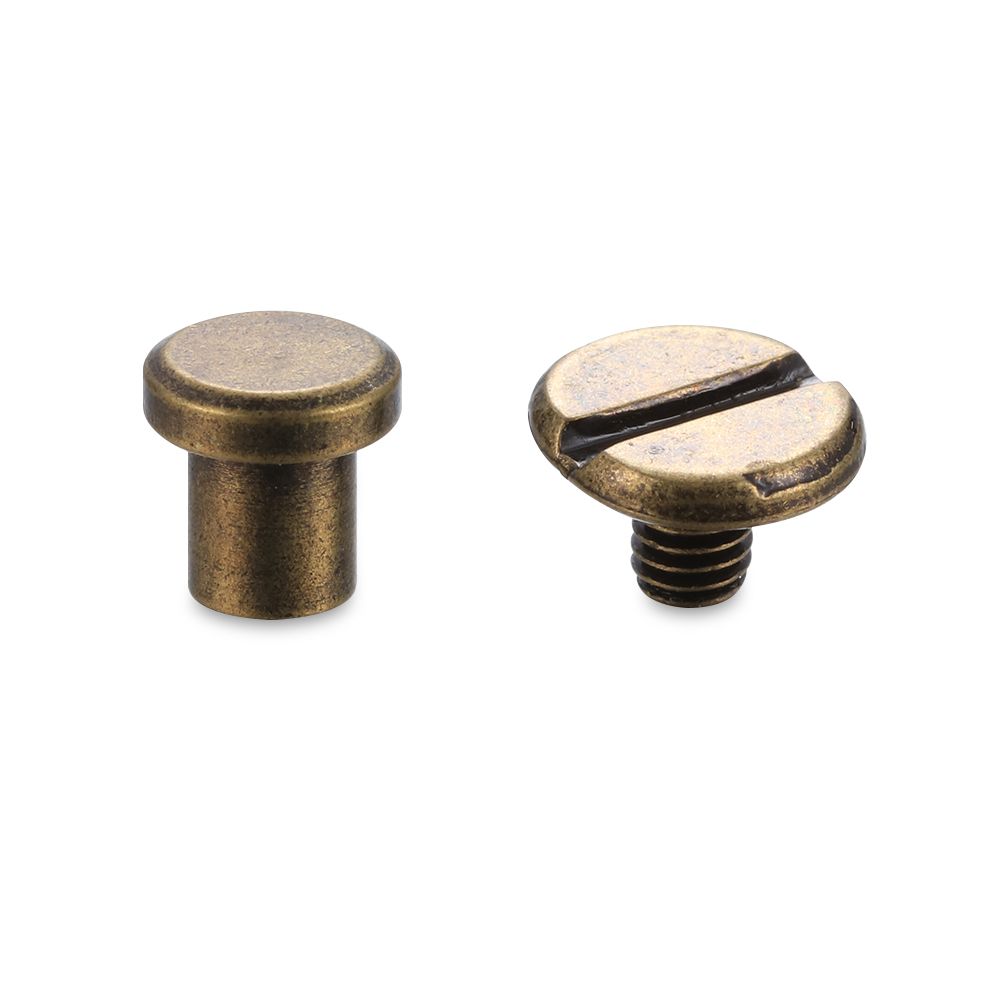 10sets Crafts DIY Scrapbooking decoration nail Leather Craft Cloth Button screw Brass Nail Rivets