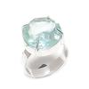 Ювелирное кольцо из стерлингового серебра 925 пробы, швейцарский голубой топаз, размер 8