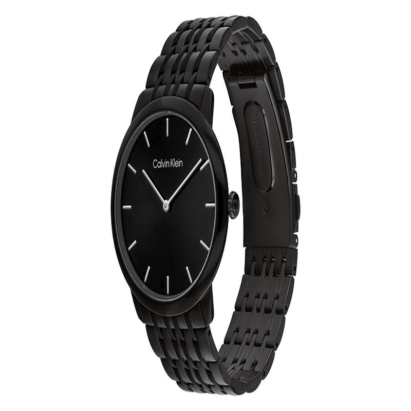 CALVIN KLEIN watch quartz movement steel strap bla dial men's watch simple two-hand bla men's watch 25300008