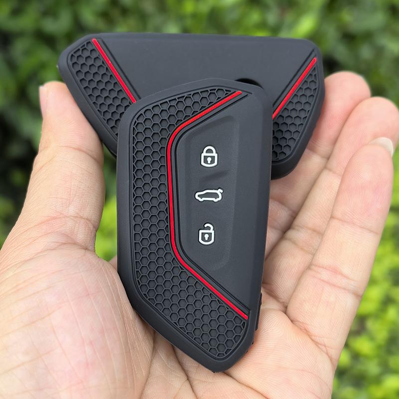 Чехол для ключа автомобиля для VW Volkswagen Golf 8 MK8 ID.3 ID.4 Cupra Skoda Octavia A8 SEAT Leon MK4 2020 2021 Formentor Tarraco