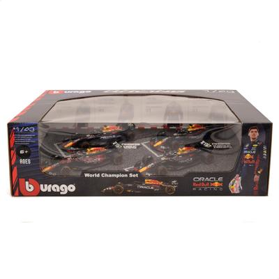 Bburago Масштаб 1/43 2024 F1 Red Bull #1 Макс Ферстаппен (Без шлема) Набор из 4 / Литые модели автомобилей (Законченный) 18-38092