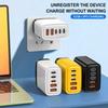 240 Вт Двойное USB и Type-C Зарядное устройство со световыми индикаторами для телефонов Apple и Huawei - Умная быстрая зарядка 3PD+.