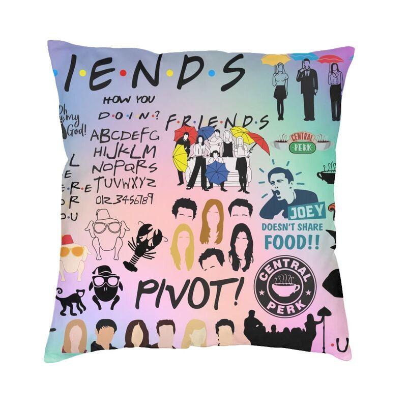 Friends Classic TV Show Cushion Cover Doublesided Print Throw Pillow Case for Sofa Custom Pillowcase Decoration
