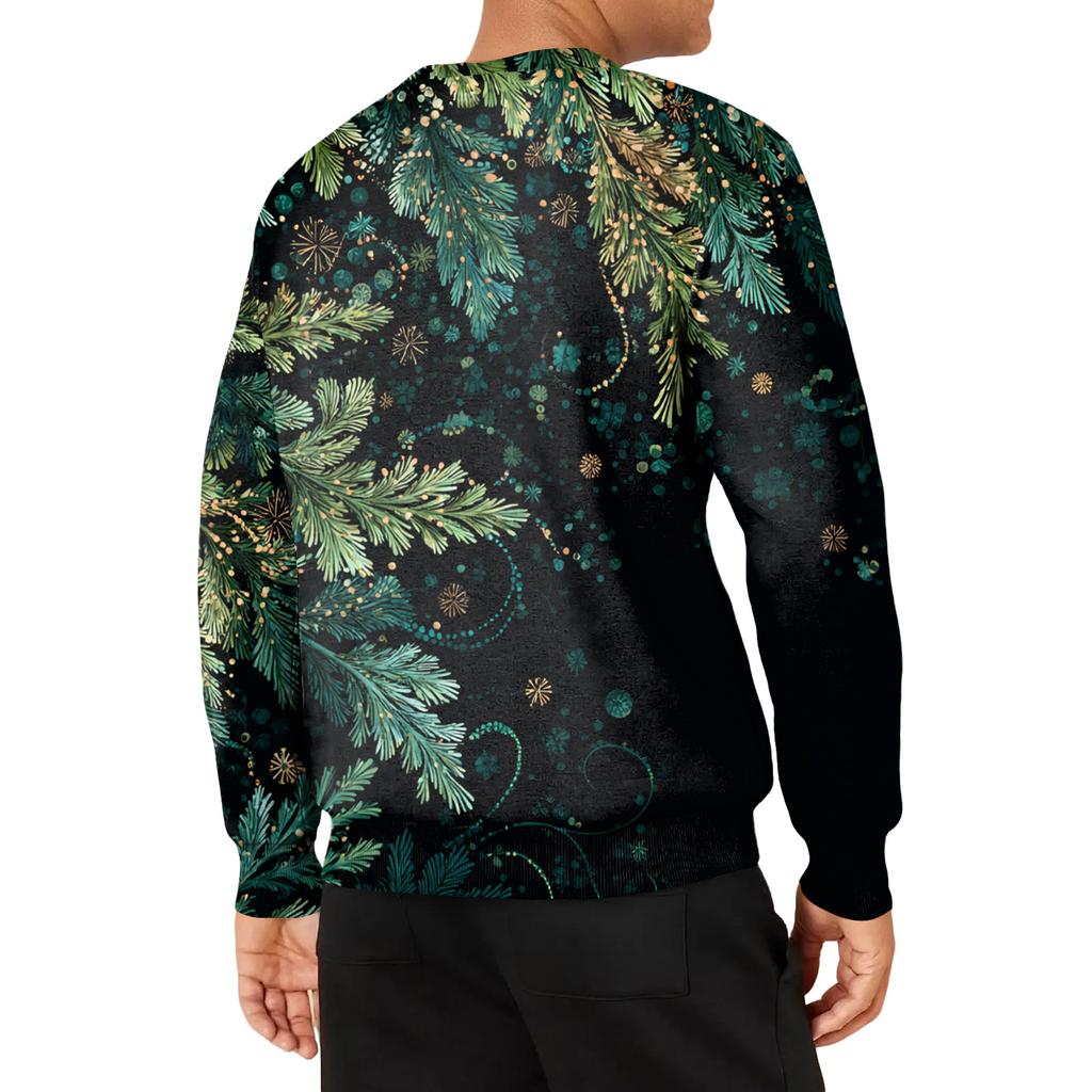 Мужской повседневный модный свитшот с принтом и круглым вырезом