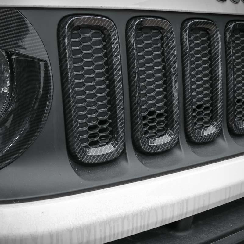 Наклейки для автомобильной решетки ABS, декоративные наклейки для Jeep Renegade 2016, внешние аксессуары для автомобиля