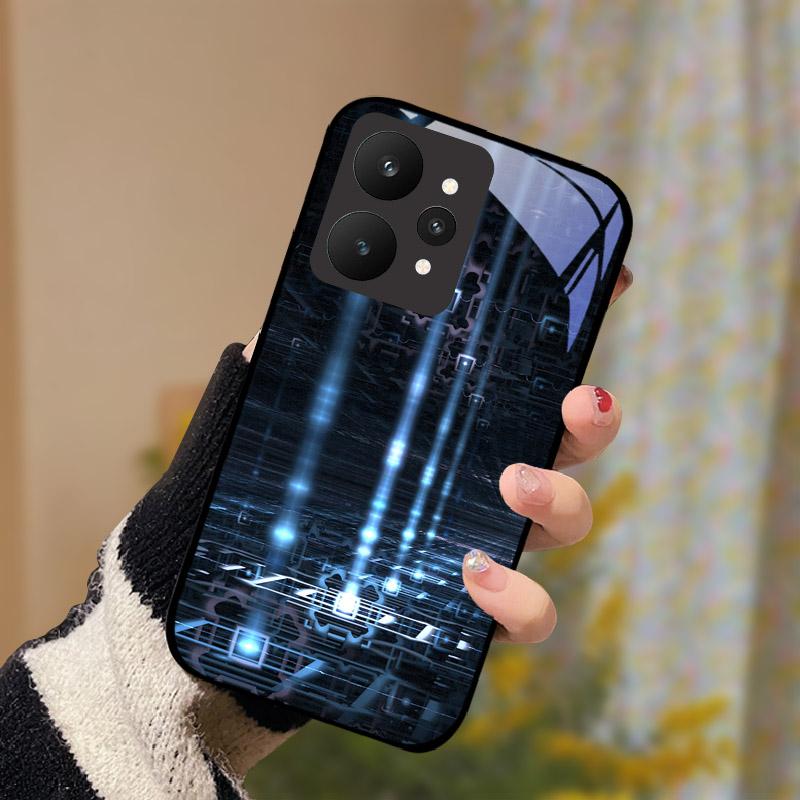 Роскошный Чехол из Закаленного Стекла Для Realme 15 5G RMX5106 RMX5105 Чехол для Телефона Полностью Защитный Ударопрочный Корпус Fundas Мультяшный Capa
