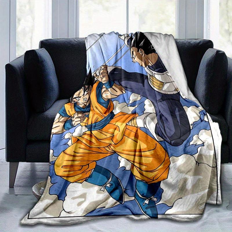 1pc, Dragon Ball Battle Scene: A Perfect Gift, Cozy Home Decor Blanket for Bedroom, Living Room, Travel, Camping, Car, Beach, Office Naps. Soft Flanne