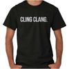 Cling Clang Шутки Приколы Графический Прикол Женская или Мужская Футболка с Круглым Вырезом
