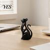 Настольное украшение-кошка, Полая 3D-печатная фигурка, Современная абстрактная статуэтка сидящего котенка, Художественная скульптура животного для украшения дома, Подарок для любителей
