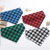 Classic Red Black Plaid Pet Dog Bandana Cat Puppy Pet Dog Accessories Pet Neckerchief Scarf Dog Saliva Towel