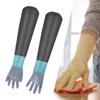 Long Sleeve Gloves Waterproof Rubber Elbow Length Gardening Pond for