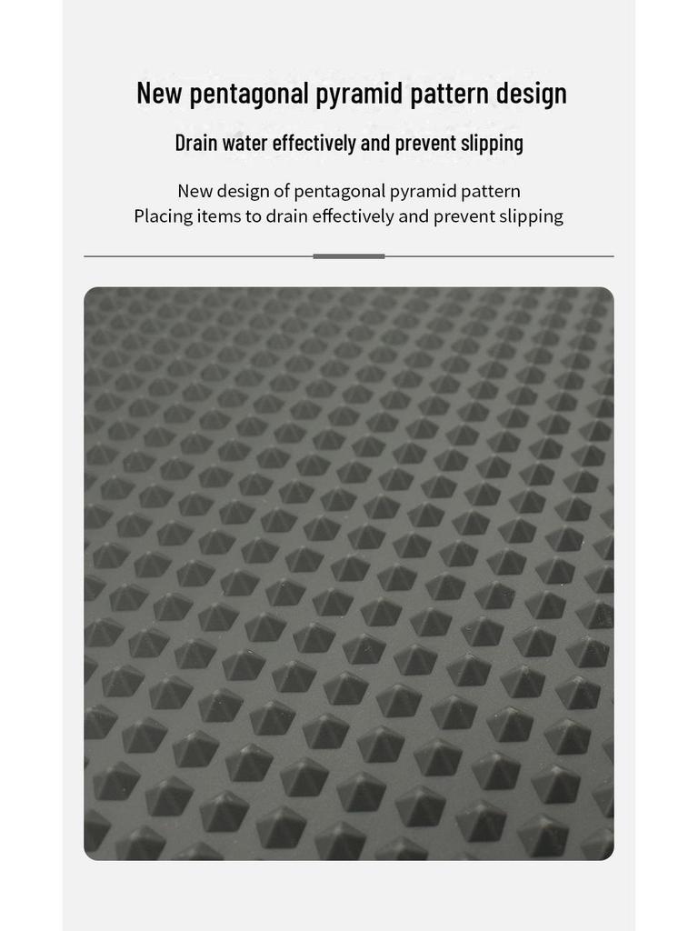 Non-Slip Silicone Kitchen Counter Mat: Drain, Insulation, Anti-Scald Coaster for Pots & Bowls.