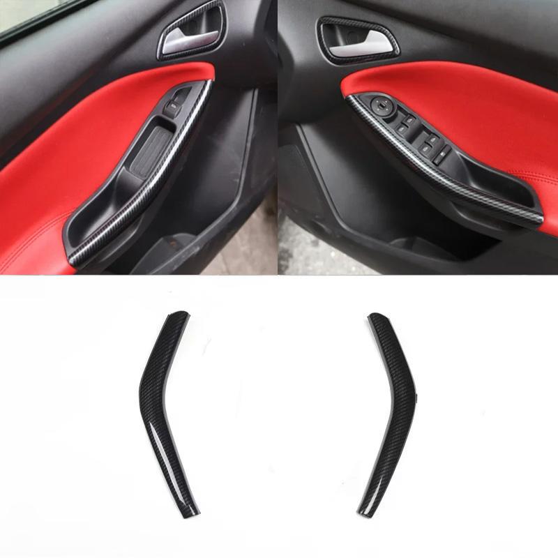 Для Ford Focus MK3 2012 с правым рулем ABS Декоративные аксессуары для интерьера из углеродного волокна подлокотник двери кнопка стеклоподъемника панель управления кондиционером