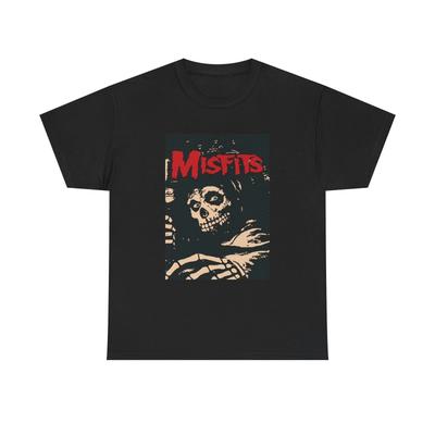 Футболка Misfits винтажная панк-рок ретро графика Унисекс Хлопковая