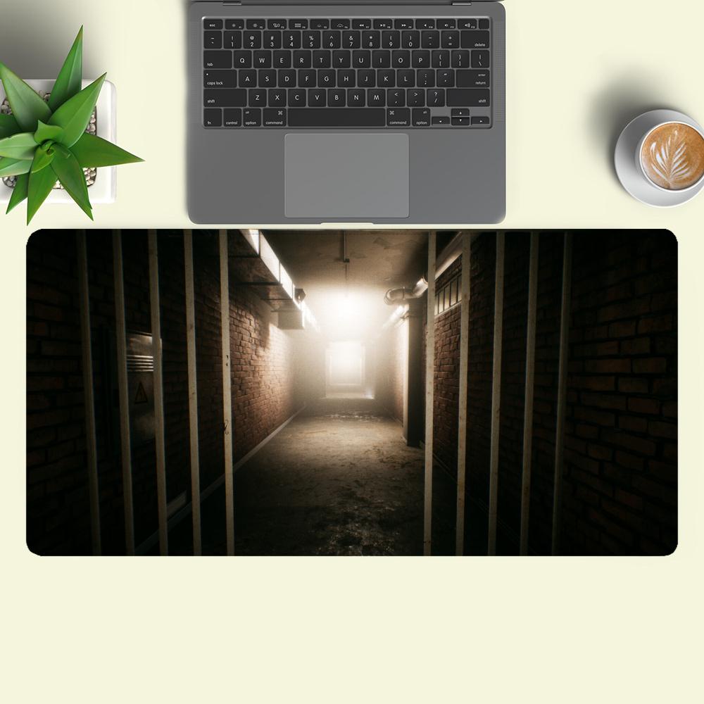 Коврик для мыши Escape The Backrooms Большой Расширенный Игровой Коврик для Мыши Нескользящая Основа Для Настольной Игры И Офиса